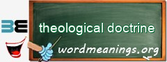 WordMeaning blackboard for theological doctrine